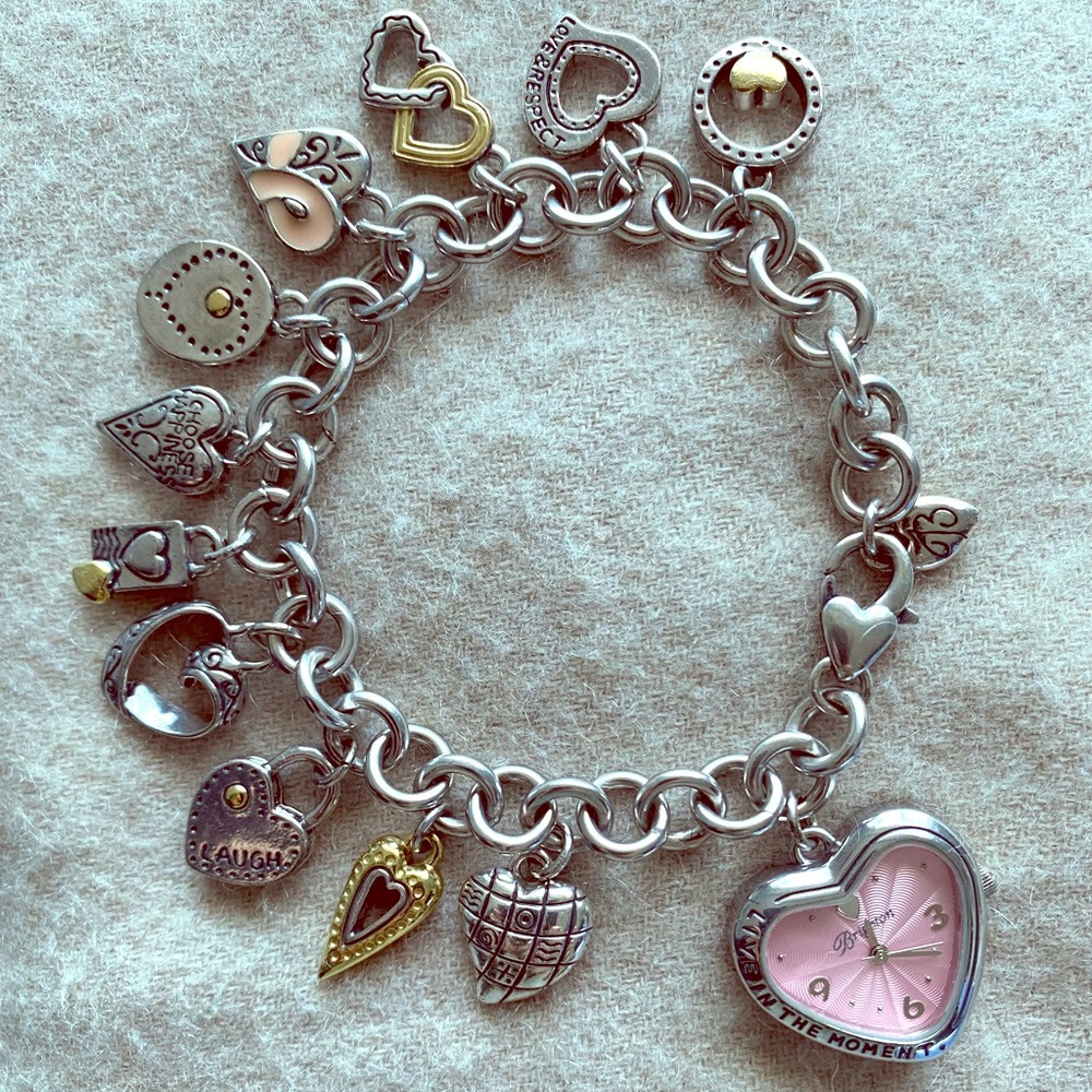 Brighton Heart Charm Bracelet Watch